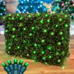 Green LED Net Lights 4x6 Green Wire