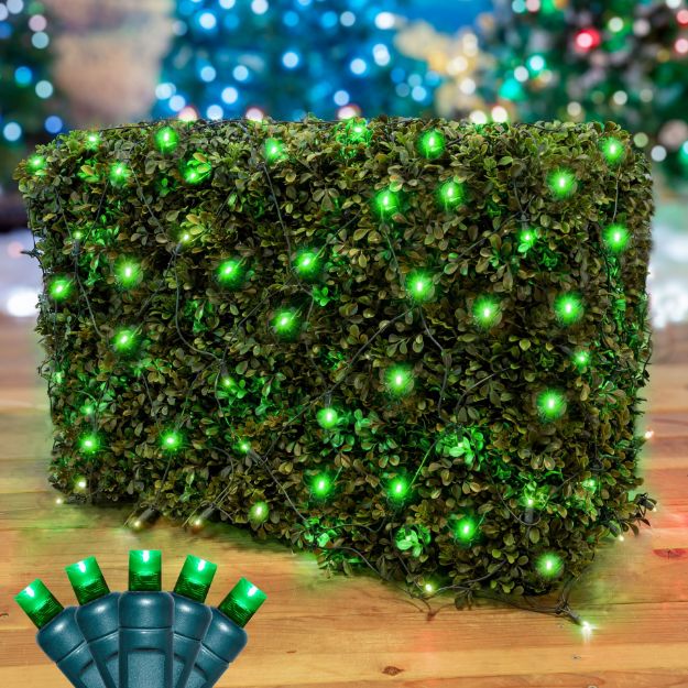 Green LED Net Lights 4x6 Green Wire