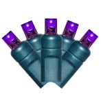 Purple LED Net Lights 4x6 Green Wire