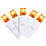 Amber/Orange LED Net Lights, White Wire 4x6