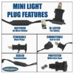 Warm White LED Net Lights 4x6 Brown Wire
