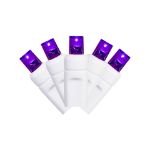Purple LED Net Lights, White Wire 4x6