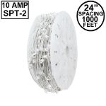 Novelty Lights C7 1000' Spool 24" Spacing 10 Amp White Wire