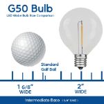 Clear G50 7 Watt Replacement Bulbs 25 Pack 