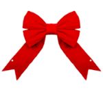 15" Red 3D Velvet Bow