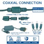 Coaxial 25 LED Blue 6" Spacing Green Wire