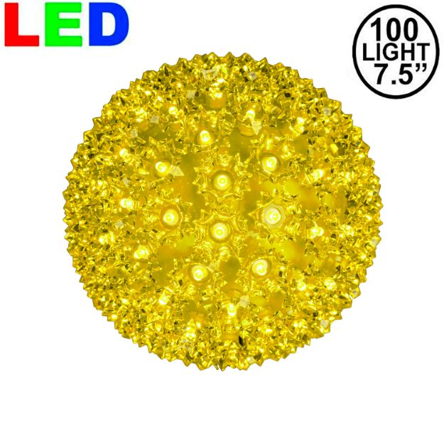 100 Yellow LED 7.5" Sphere