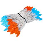 Teal and Orange 70 LED C6 Strawberry Mini Lights Commercial Grade on White Wire