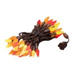 *NEW* TrueTwinkle® Yellow/Red/Orange 70 LED C6 Strawberry Mini Lights Commercial Grade on Brown Wire