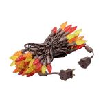 *NEW* TrueTwinkle® Yellow/Red/Orange 70 LED C6 Strawberry Mini Lights Commercial Grade on Brown Wire