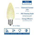 C9 Decorate Like a Pro® Kit - 250' LED Diamond Faceted Warm White White Wire w/12" Bulb Spacing