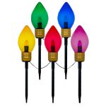 Jumbo LED C7 Multi Color Pathway Light Set