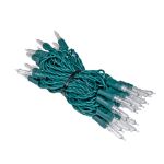 35 Light Traditional T5 Warm White LED Mini Lights Green Wire