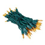 35 Light Traditional T5 Amber Orange LED Mini Lights Green Wire