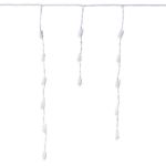 *NEW* TrueTwinkle® Warm White LED Icicle Lights on White Wire 70 Bulbs