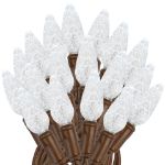 Pure White 70 LED C6 Strawberry Mini Lights Commercial Grade Brown Wire