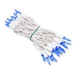 35 Light Traditional T5 Blue LED Mini Lights White Wire
