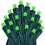 *NEW* TrueTwinkle® Coaxial 50 LED Green 6" Spacing Green Wire
