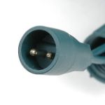 Coaxial 50 LED Sun Warm White 4" Spacing Green Wire