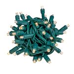Coaxial 100 LED Old Color Warm White (19WW) 6" Spacing Green Wire