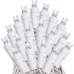 *NEW* TrueTwinkle® Pure White LED Solar Mini Lights 100 Light String 4" Spacing White Wire