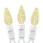Coaxial *NEW* TrueTwinkle® Warm White 70 LED C6 Strawberry Mini Lights Commercial Grade on White Wire