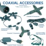 Coaxial *NEW* TrueTwinkle® Warm White 70 LED C6 Strawberry Mini Lights Commercial Grade on White Wire