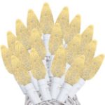 *NEW* True Twinkle Warm White 70 LED C6 Strawberry Mini Lights Commercial Grade on White Wire