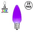 C9 - Purple - Ceramic (plastic) LED Replacement Bulbs - 25 Pack