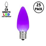 C9 - Purple - Ceramic (plastic) LED Replacement Bulbs - 25 Pack