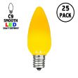 C9 - Yellow - Ceramic (plastic) LED Replacement Bulbs - 25 Pack
