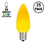 C9 - Yellow - Ceramic (plastic) LED Replacement Bulbs - 25 Pack