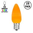 C9 - Orange - Ceramic (plastic) LED Replacement Bulbs - 25 Pack