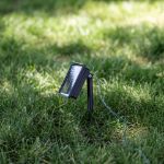 Warm White LED Solar Powered Lights 100 Light String 4" Spacing Green Wire