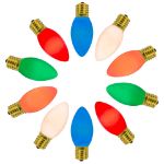 C9 RetroGlo® Vintage Multi Colored Ceramic LED Replacement Bulbs - 25 Pack