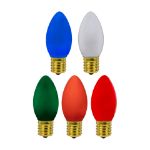 C9 RetroGlo® Vintage Multi Colored Ceramic LED Replacement Bulbs - 25 Pack