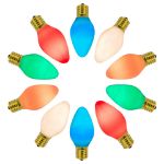 C7 RetroGlo® Vintage Multi Colored Ceramic LED Replacement Bulbs - 25 Pack