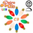 C9 RetroGlo® Vintage Multi Colored Ceramic LED Replacement Bulbs - 25 Pack
