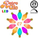 C7 RetroGlo® Groovy Multi Colored Ceramic LED Replacement Bulbs - 25 Pack