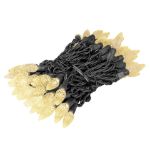 Warm White 70 LED C6 Strawberry Mini Lights Commercial Grade Black Wire