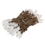 Warm White 70 LED C6 Strawberry Mini Lights Commercial Grade Brown Wire on Brown Wire