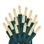 M5 50 LED Warm White 6" Spacing Green Wire