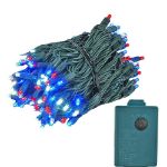 Red, White, Blue 140 LED Multi Function Chasing Christmas Lights 