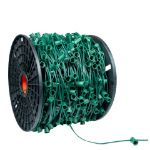 Premium Commercial Grade 10 Amp C9 1000' Reel Green Wire 24" Spacing