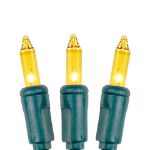 Non Connectable Yellow Green Wire Mini Lights 20 Light 8.5'