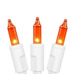Non Connectable Amber/Orange White Wire Mini Lights 20 Light 8.5'