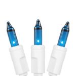 Non Connectable Teal White Wire Mini Lights 20 Light 8.5'