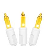 Non Connectable Yellow White Wire Mini Lights 20 Light 8.5'