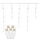 *NEW* TrueTwinkle® Warm White LED Icicle Lights on White Wire 70 Bulbs