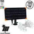 *NEW* TrueTwinkle® Pure White LED Solar Mini Lights 100 Light String 4" Spacing White Wire